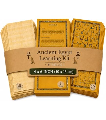 Amazon.co.jp: エジプト製パピルス紙 10枚 6x8インチ (15x20cm) - 古代