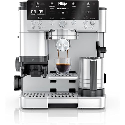 Ninja Luxe Café Premier Espresso Machine, 19 settings, Dual Froth System & assisted tamper, 3 machines in 1, Espresso, filter
