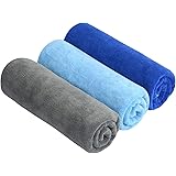 Sinland Microfiber Gym Towels Sports Fitness Workout Sweat Towel Super Soft and Absorbent 3 Pack 40cmx80cm