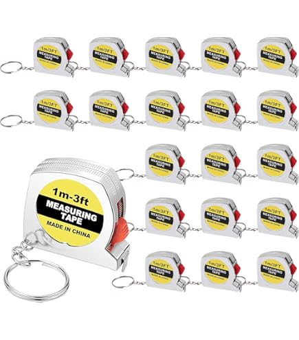thumbnail image 2 of 36 Pcs Mini Tape Measure Keychains - 3 Ft Retractable Measuring Tapes Bulk Pack For Gifts 2 of 10