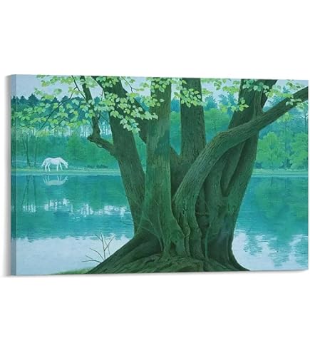 Amazon.co.jp: 東山魁夷画集 四季 毎日新聞社 木版画『北国の森』入