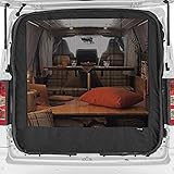 KYG 車 カーテン バックドア用 リアゲート用防虫ネット 防虫ネット 車中泊用品 グッズ 防虫 虫除け 網戸 両面スライドファスナー 取付簡単 カー用品 アウトドア 車中泊 キャンプ 150x130cm