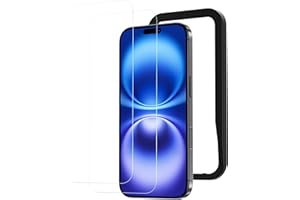 NIMASO ガラスフィルム iPhone 16 / iPhone 15 用 強化ガラス 保護フィルム ガイド枠付き 指紋防止 高透過率 衝撃吸収 2枚セット アイフォン16 / アイフォン15 対応（6.1インチ） DSP24G1438