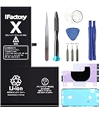 Amazon | iFactory iPhone X バッテリー 大容量2960mAh 交換 互換 PSE