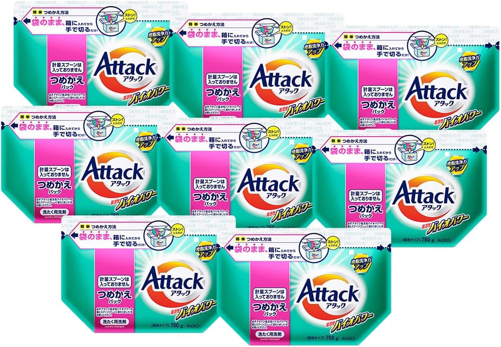 アタック 【ケース販売】高活性バイオパワー つめかえ用 750g×8個