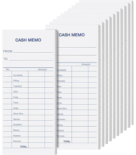 BankSupplies Cash Memo Forms - Padded Deposit Slips For Business Use
