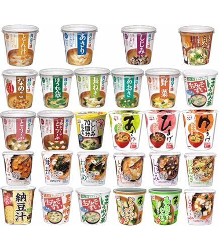 Amazon | 【新】 インスタント味噌汁 カップみそ汁 料亭の味 生みそ