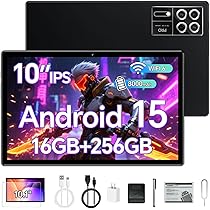 Amazon.co.jp: 10インチ Android 15 タブレット、Wi-Fi、8000mAh