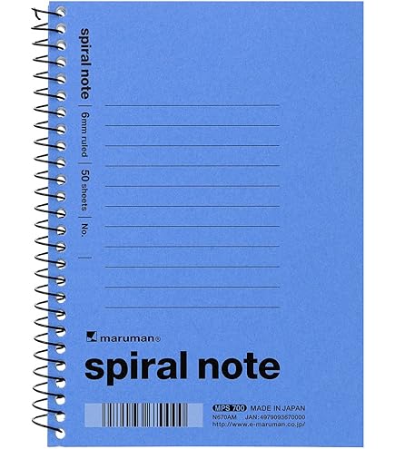 スパイラルノート Amazon | Yansanido スパイラルノート 8冊 4色 A6サイズ 厚い