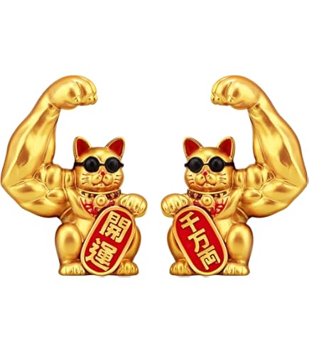 Amazon.co.jp: Baccarat バカラ 招き猫 ゴールド 金運 猫 幸運