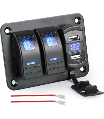 Amazon.co.jp: Auxpower RGB 12 ギャングスイッチパネル 3モード