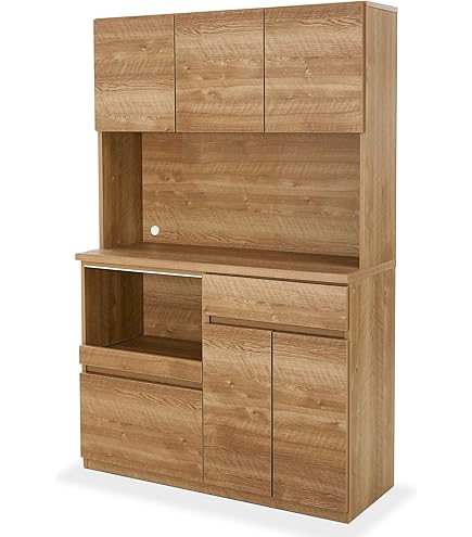 【値下げ】LOWYA ロウヤ　食器棚　キッチンボード　幅116cm Amazon.co.jp: LOWYA ロウヤ キッチン収納 食器棚 ハイタイプ