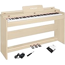 Amazon | KIMFBAY 電子ピアノ 88鍵盤 ハンマーアクション鍵盤 木製