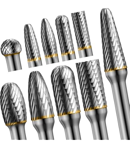 10pcs High Speed Steel Wood Carving Drill Bit Set Rotary File Handmade DIY Engrave Tool For Woodworking Metal Polishing