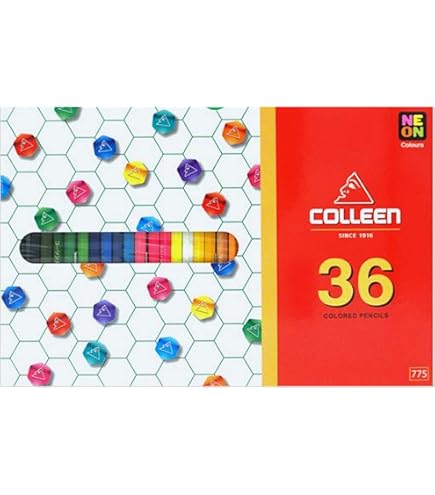 Amazon | コーリン鉛筆 775六角 11色紙箱入り蛍光色鉛筆 775N-12