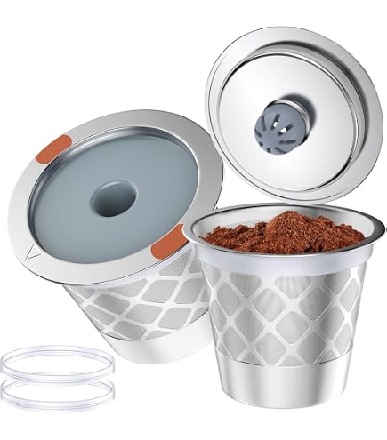 Blue Stars Filtro Caffè Riutilizzabile 119367 Per Keurig 2.0 - Confezione Da 2, Compatibile Con Serie K200-K575