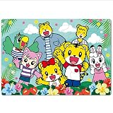 テンヨー(Tenyo) 【日本製】 チャイルドパズル みんなハッピー（しまじろう） 60ピース こども向けパズル ピースの形が楽しい シルエットピース TC-60-690 おかたづけ専用カバー付き 4～7才以上