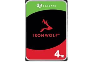 Seagate IronWolf 4TB NAS Internal Hard Drive HDD – CMR 3.5 Inch SATA 6Gb/s 5400 RPM 64MB Cache for RAID Network Attached Storage, Rescue Services – Frustration Free Packaging (ST4000VNZ06)