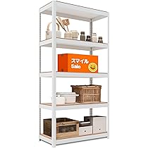 DANT House ラミネート スチールラック キッチン 5段ホワイト Amazon｜HOMEDANT House 組立簡単 ラミネート スチールラック