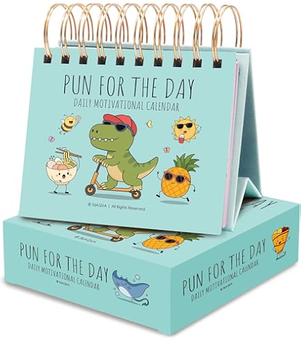 rockdoodles 2025 Punny Daily Desk Calendar | Grappige kalender 2025 van dag tot dag voor thuis of op kantoor, dagelijkse kalender 2025 pagina per dag, papa-grap kalender met afscheurpagina's en