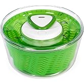 Zyliss Easy Spin Aquavent Salad Spinner | Wash, Dry, and Serve Salad Leaves and Greens | Brake Button for Fluffing Salad | Se