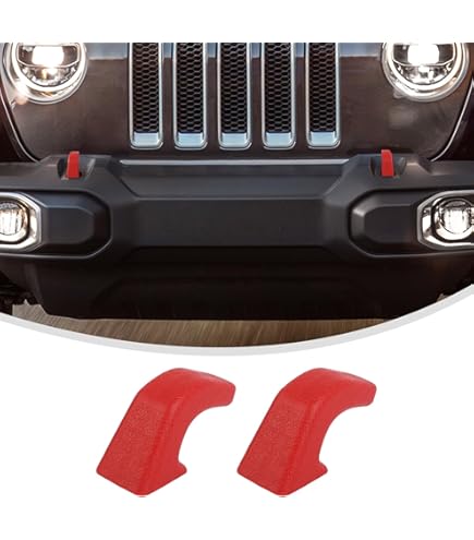 Amazon.co.jp: バンパー牽引フックカバー レッド 牽引フック