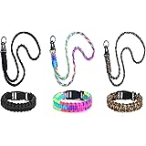 15Packs Paracord Bracelets for Men and Boys Survival Tactical Bracelet Camo Braided Bracelets for Teen Boy Camping Party Favo