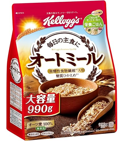 Amazon.co.jp: オートミール 2kg 大粒 【ロールドオーツ チャック付き
