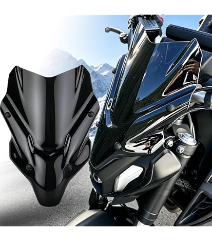 Amazon | Midimttop MT-09/SP MT-09 Windshield 2021-2023 (グレー