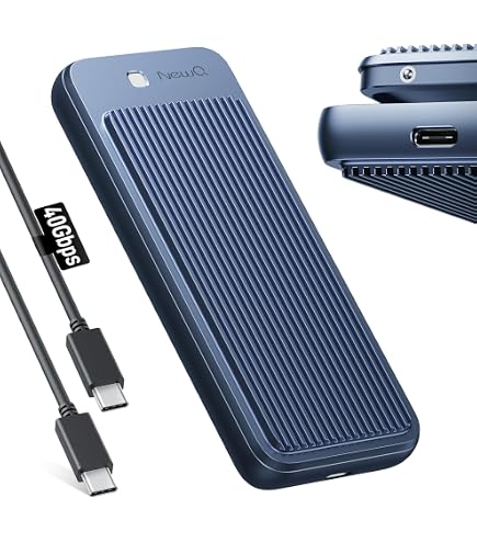 FIDECO Enclosure M.2 NVMe USB4 40Gbps – Box SSD In Alluminio Con Ventola E Design A Sandwich