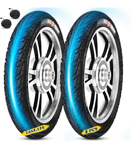 Amazon | 2個 14インチ 自転車タイヤ 14 x 2.125 (57-254) 32mm バルブ