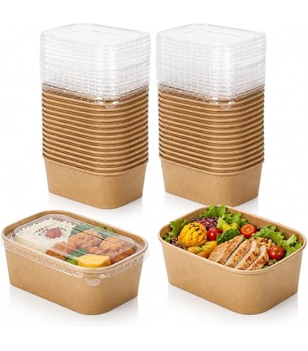 Amazon.co.jp: Asdays 使い捨て弁当箱 使い捨て どんぶり 使い捨て容器