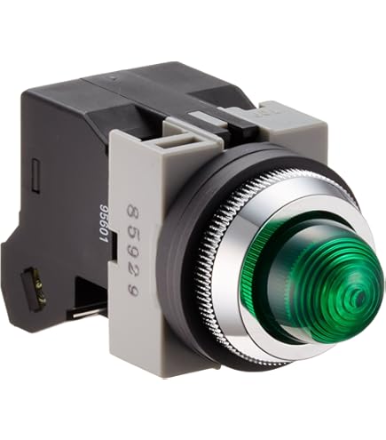 マルヤス　パイロットランプ A25ILT200G 25Φパイロット 丸形 トランス式 マルヤス電業 発光色:緑