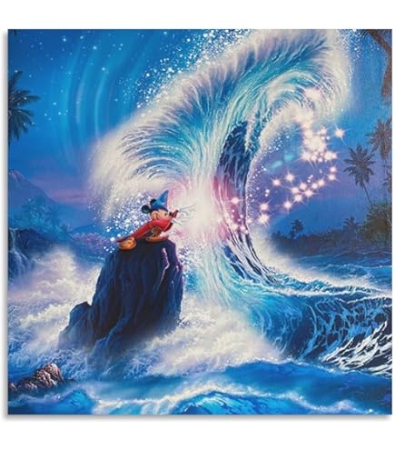 Amazon.co.jp: 帆布ポスター 西洋絵画 ディズニープリンセスと魔法の