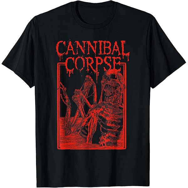 Amazon | Cannibal Corpse - 公式商品 - 誕生時に肉屋 Tシャツ | T