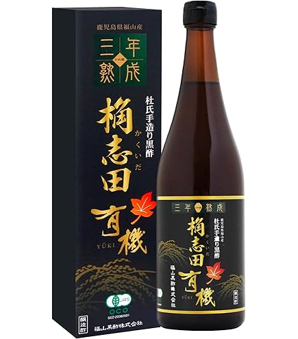 Amazon.co.jp: 福山黒酢 桷志田 宝 伍年熟成 1000ml : 食品・飲料・お酒