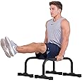 Body Power Push up Stand Parallel Bars Parallettes 12x24 inch Non-Slip with Integrated Knurling Grip - Supports Strength HIIT