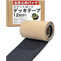 Amazon | WalnutSkate スケボー デッキテープ ブラック クリア/透明