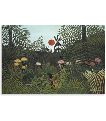 Amazon.co.jp: 熱帯の嵐の中の虎 (サプライズ) - アンリ・ルソー