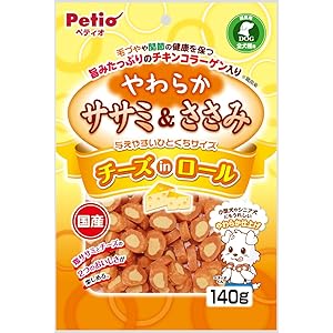 ペティオ (Petio) 犬用おやつ ササミ&ささみ チーズinロール 140g