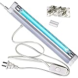 COOSPIDER uvライト 殺菌ランプ 紫外線 殺菌灯 カビキラー PSE認証済み uvc 除菌ライト 99.99%滅菌 消臭 除蟎 6W uv-c殺菌 トイレ、キッチン、靴棚、消毒ボックスなどの使用に適しています 紫外線強さの測定が可能