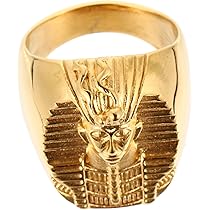 Amazon | WOFASHPURET エジプトのファラオの指輪 男性リングの装飾
