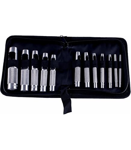 Amazon.co.jp: Garage.com 13pcレザークラフト ガスケット穴あけポンチ