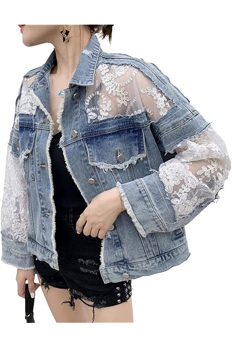 light blue denim jacket amazon