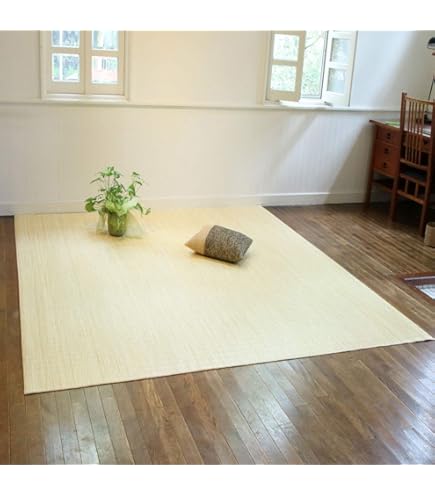 藤むしろ Amazon | 籐むしろ39穴 200x200cm ラタンラグ