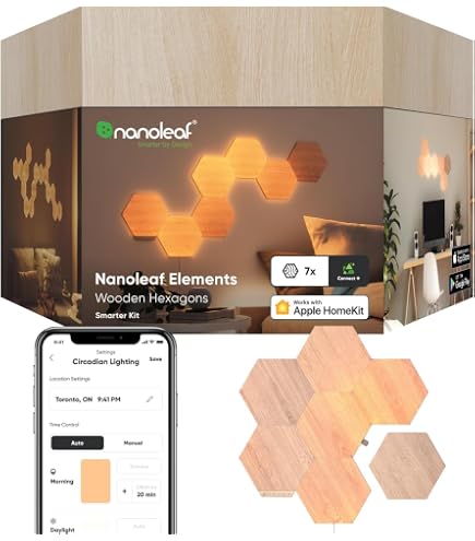 Amazon.co.jp : Nanoleaf Elements ウッドルック スマートウォール 