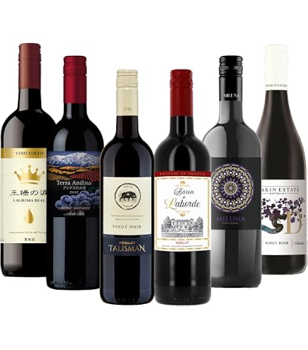 Amazon.co.jp: ワインセット 世界のぶどう飲み比べ 赤 5本 セット