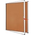 Swansea Outdoor Bulletin Board, Door Type Guidance Board, Bulletin Board, Outdoor, Simple Lock, Wall Mounted, Silver Aluminum Frame, For Schools, Rooms, With Cover, 38.6 x 38.6 inches (980 x 980 mm)