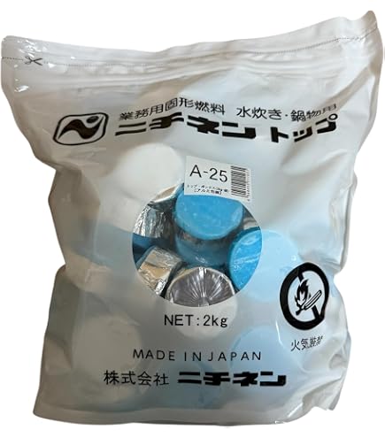 Amazon.co.jp: ニチネン 固形燃料 トップボックス A-25g (アルミ箔付