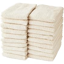 Amazon | GamachaTowel フェイスタオル同色20枚セット (アイボリー) 約